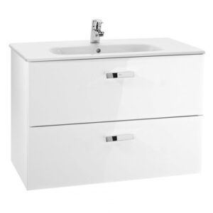 Тумба в ванную Roca Виктория с умывальником, 1005x565x460, подвесной, белый