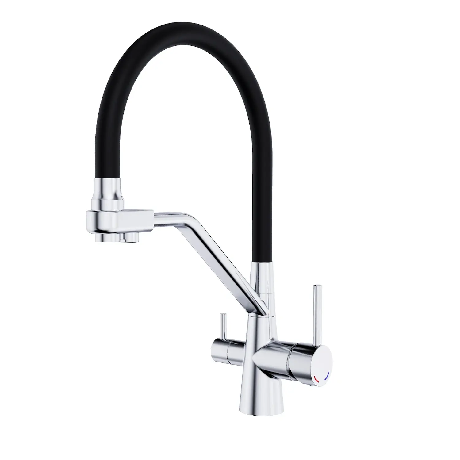 66b6133548ac4go6419popk065615woukvgzn0yvtnhym_1500_1500 Смеситель для кухни Aqua Rodos Bolonia 01 двухрычажный, хром/черный (АР000084835)