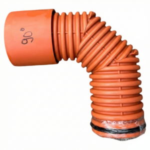 Колено наружной канализации Инсталпласт 110 мм 90° гофрированное