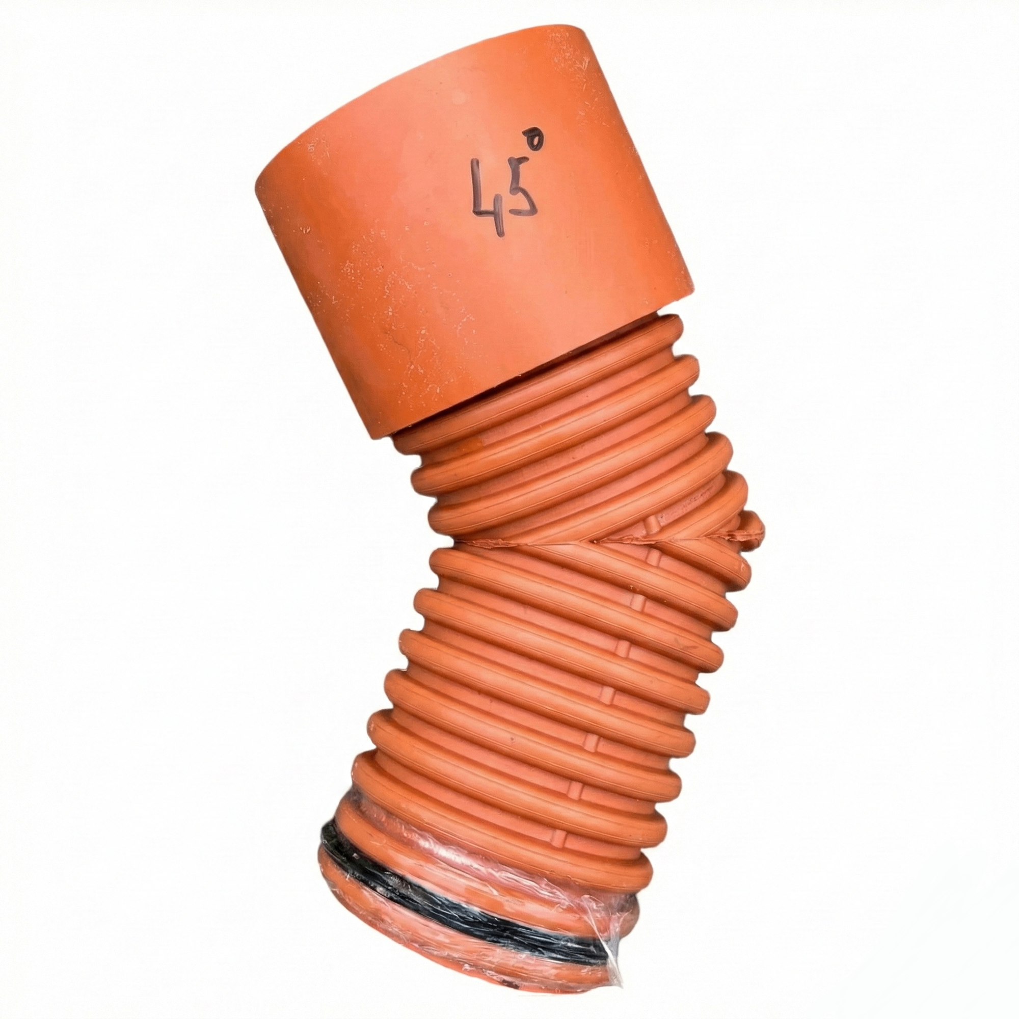 AKD59392_1 Колено наружной канализации Инсталпласт 110 мм 45° гофрированное