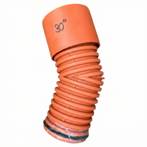 Колено наружной канализации Инсталпласт 110 мм 30° гофрированное