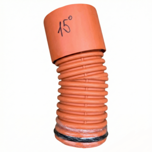 Колено наружной канализации Инсталпласт 160 мм 15° гофрированное