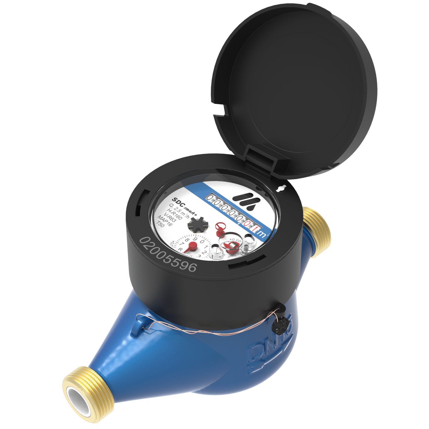 AKD59904_0 Счетчик для холодной воды Metron MLF Smart+ DN15 L165 R80 3/4"