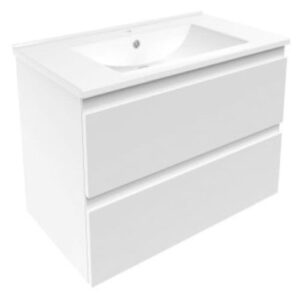 Тумба в ванную Volle Leon 2.0 с умывальником, 800x600x460, подвесной, белый