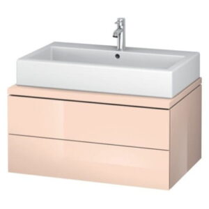 Тумба в ванную DURAVIT L CUBE с умывальником, 820x582x400, подвесной, бежевый матовый