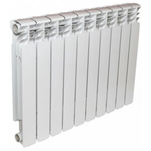 Биметаллический радиатор Aquaforce 500/96 боковое подключение, белый (10 секций в сборе)