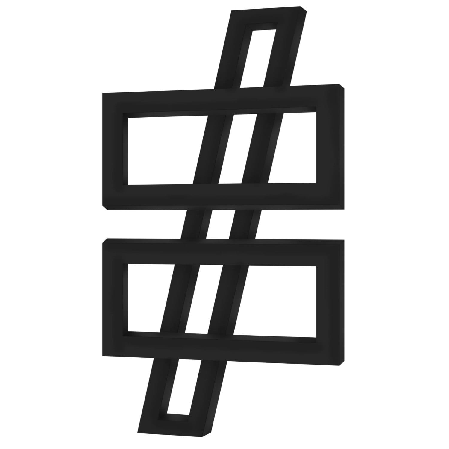 GA-107004 (1) Дизайнерский полотенцесушитель Genesis Aqua Leo 1400x700 универсальный, черный