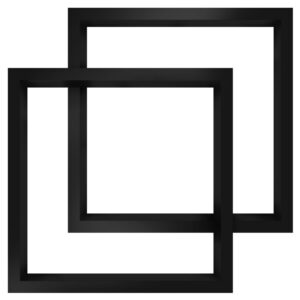 Дизайнерский полотенцесушитель Genesis Aqua Ozzi 650x650 универсальный, черный