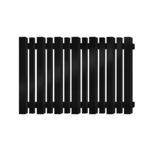 Дизайнерский радиатор Genesis Aqua New Batteria 600x1000 горизонтальный, черный матовый