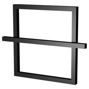 Дизайнерский полотенцесушитель Genesis Aqua One 530x530x30 универсальный, черный