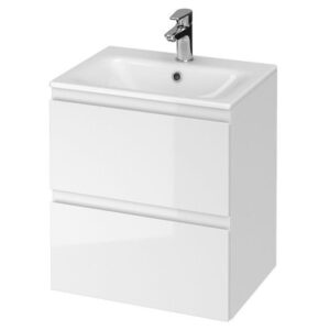 Тумба в ванную Cersanit CET С481 MODUO-IN с умывальником MODUO 50, 494x570x397, подвесной, белый