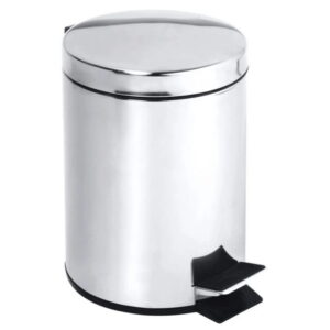 Ведро для мусора Bemeta Neo 5 л с педалью, сталь матовая