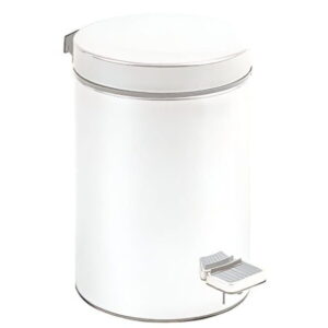 Ведро для мусора Nofer 5 л с педалью, белый