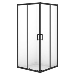 Душевая кабина Cersanit Brasco 206x90x90 стекло 5 мм, с подонном, черная (S601-229)