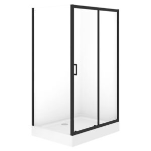 Душевая кабина Cersanit Brasco 190x120x90 стекло 5 мм, с подонном, черная (S601-237)