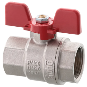 Шаровой кран Roho R100-050 1/2″ ВВ прямой, латунь (RO0077)