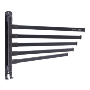 Поворотный держатель для полотенец Valeso нержавеющая сталь, матовый черный