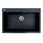 Гранітна мийка Valeso Bogema 780x500 врізна, прямокутна, антрацит матова