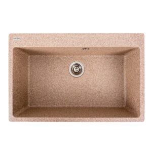 Гранитная мойка Valeso Bogema 780x500 врезная, прямоугольная, карамель матовая