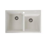 Гранітна мийка Valeso Harmony 780x500 врізна, прямокутна, біла матова