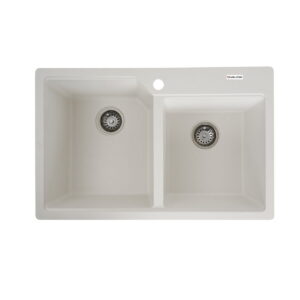 Гранитная мойка Valeso Harmony 780x500 врезная, прямоугольная, белая матовая