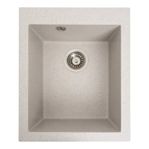 Гранитная мойка Valeso Sokil 410x500 врезная, прямоугольная, белая матовая