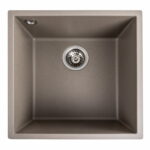 Гранітна мийка Valeso Ruba 440x440 врізна, квадратна, титан матовий