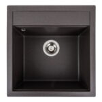 Гранітна мийка Valeso Fiesta 510x490 накладна, прямокутна, графіт матова