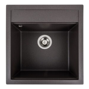 Гранитная мойка Valeso Fiesta 510x490 накладная, прямоугольная, графит матовая