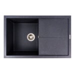 Гранітна мийка Valeso Magnum 790x500 врізна, прямокутна, карбон матовий
