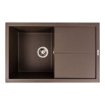 Гранітна мийка Valeso Magnum 790x500 врізна, прямокутна, коричнева матова