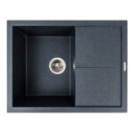 Гранітна мийка Valeso Cripta 650x500 врізна, прямокутна, антрацит матова