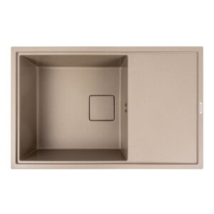 Гранитная мойка Valeso Galans 780x500 врезная, прямоугольная, бежевая матовая