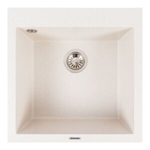 Гранитная мойка Valeso Galax 500x500 врезная, квадратная, белая матовая