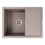 Гранітна мийка Valeso Cripta 650x500 врізна, прямокутна, бежева матова