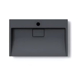 Умывальник подвесной VBI Este 600x380 1/O прямоугольный, черный