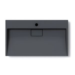 Умывальник подвесной VBI Este 800x460 1/О прямоугольный, чёрный