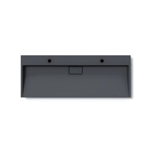 Умывальник подвесной VBI Este 1200х460 2/O прямоугольный, чёрный