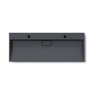 Умывальник подвесной VBI Este 1200х460 2/O прямоугольный, чёрный