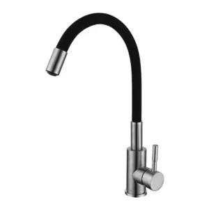 Смеситель для кухни WEZER EKO4X-01B с гибким изливом