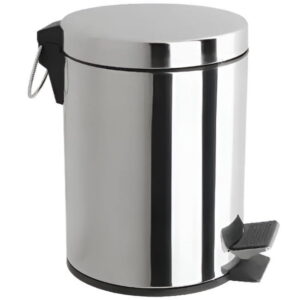 Ведро для мусора Frap F701 3 л с педалью, хром