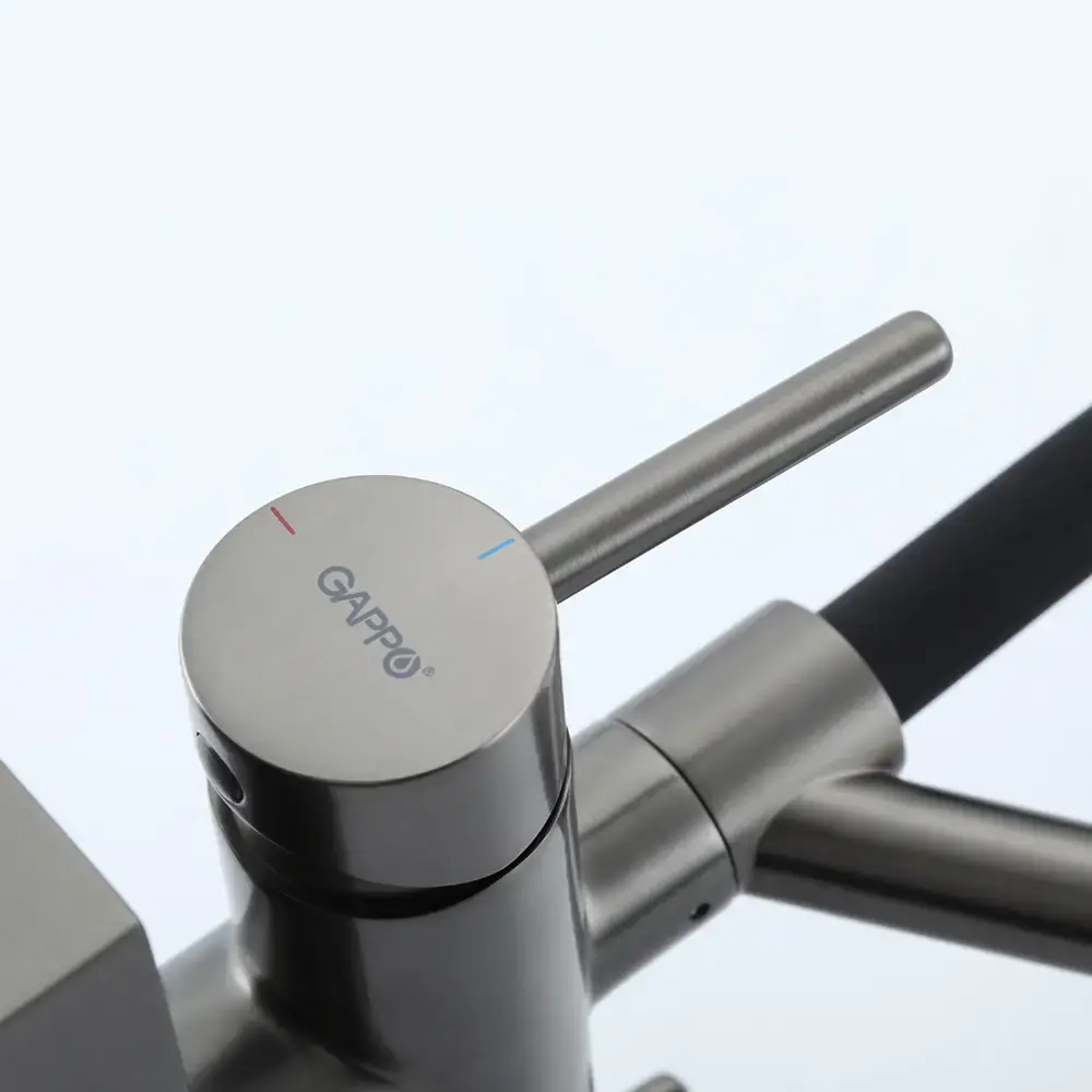 SQ-1047627_4 Смеситель для кухни GAPPO G4098-9, с водопадом, гибкий излив, оружейная сталь