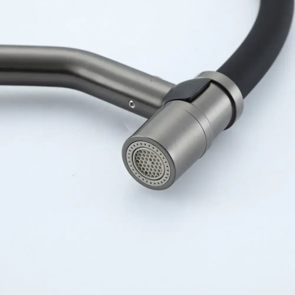 SQ-1047627_5 Смеситель для кухни GAPPO G4098-9, с водопадом, гибкий излив, оружейная сталь