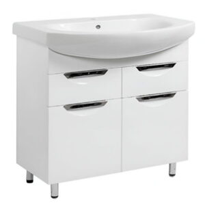 Тумба в ванную Sanwest Остин Т-5 под умывальник Руна 60, 870x600x350, напольная, белый