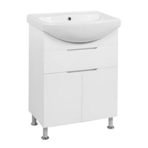 Тумба в ванную Sanwest Аляска Т-6 под умывальник Руна 70, 870x700x320, напольная, белый