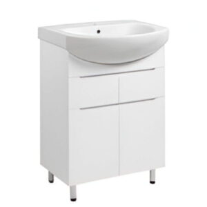 Тумба в ванную Sanwest Аляска Т-6 под умывальник Прокси 50, 870x500x300, напольная, белый