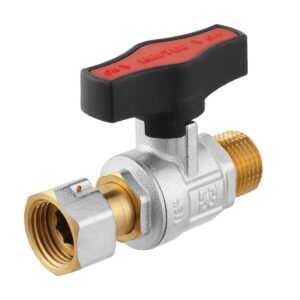 Шаровой кран с накидной гайкой Raftec GOLD 1/2″ ВН прямой, латунь (GRGMS1)