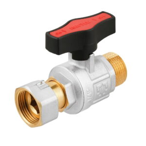 Шаровой кран с накидной гайкой Raftec GOLD 3/4″ ВН прямой, латунь (GRGMS2)
