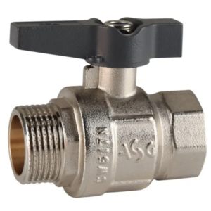 Шаровой кран ASG+ 1″ ВН прямой, латунь (6553004)