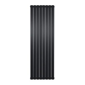 Дизайнерский радиатор IDEALE Jolanda 12 1500x472 вертикальный, черный матовый